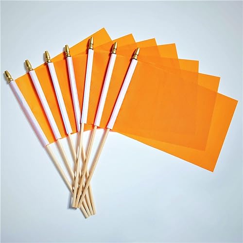 Miniatura 13 de ZXvZYT Paquete de 100 banderas de color sólido, pequeñas, pequeñas, lisas, blancas, rojas, amarillas, verdes, naranjas, azules, negro, morado, rosa