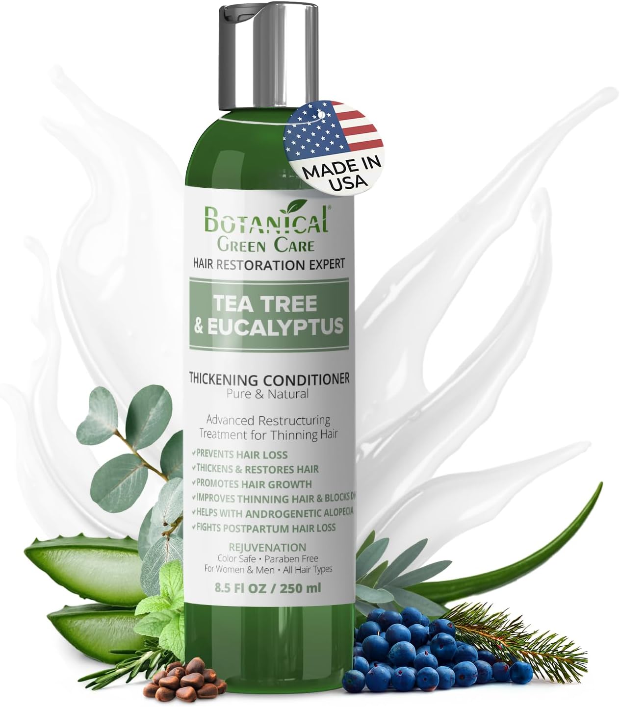 - Tea Tree & Eucalyptus Thickening Conditioner for Thinning Hair and Hair Growth, Hair Strengthening, Hair Care Products