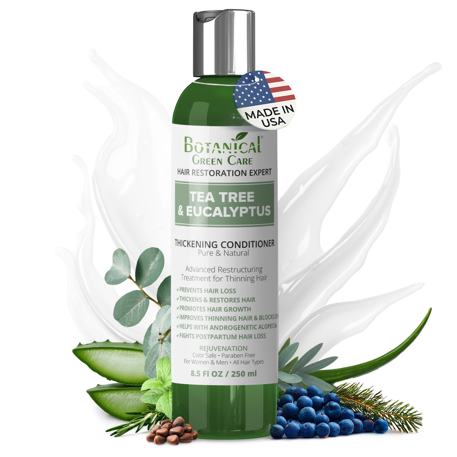 Tea Tree & Eucalyptus Thickening Conditioner for Thinning Hair and Hair Growth, Hair Strengthening, Hair Care Products