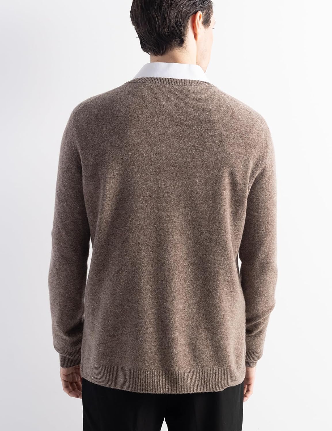 Chanyarn Men's 100% Merino Wool Sweater 2025 Fall Winter First-Line Ready to Wear V Neck Long Sleeve Seamless Knit Sweater - Image 6