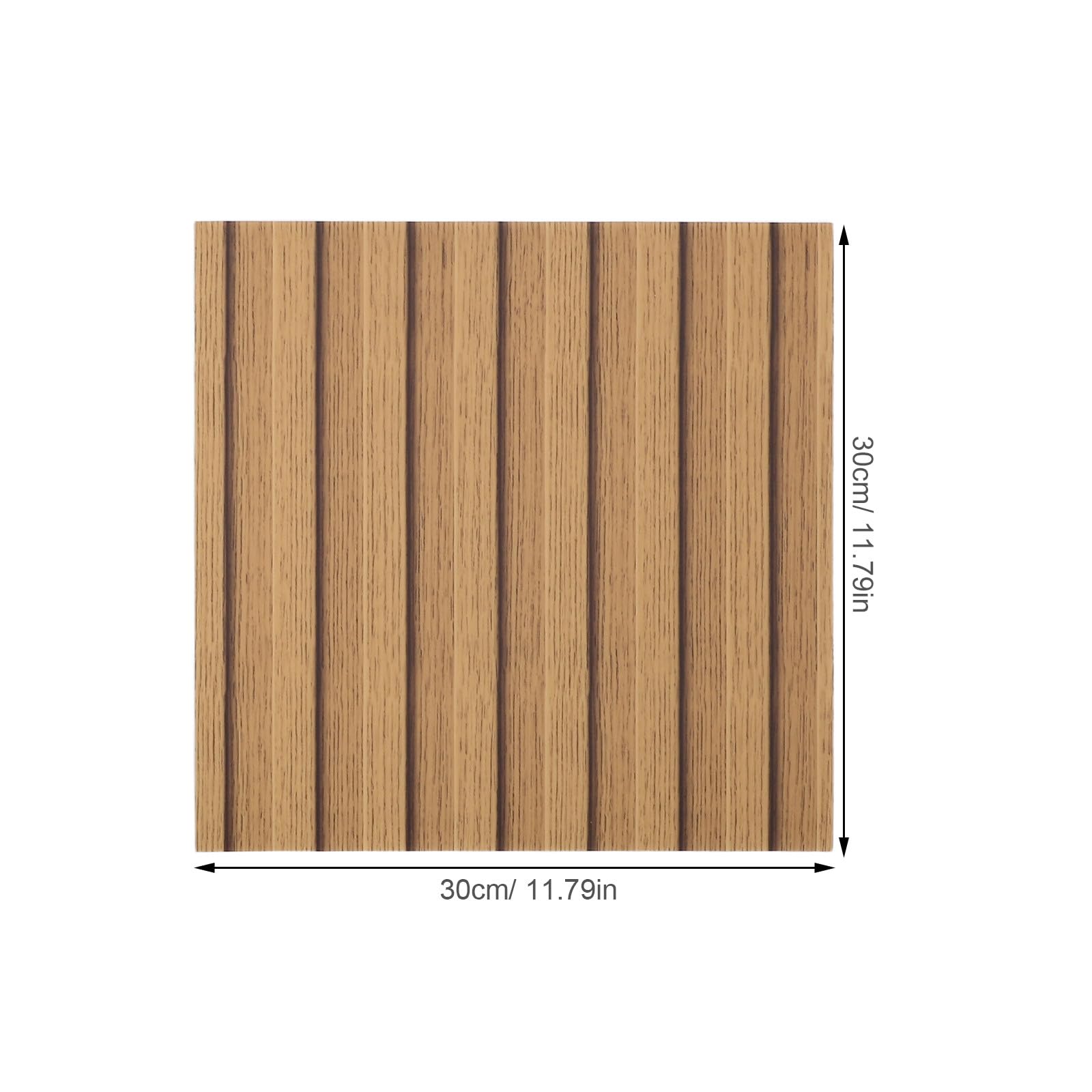 Autocollant Mural Imitation Bois Pet, Lot de 30, 30x30 CM