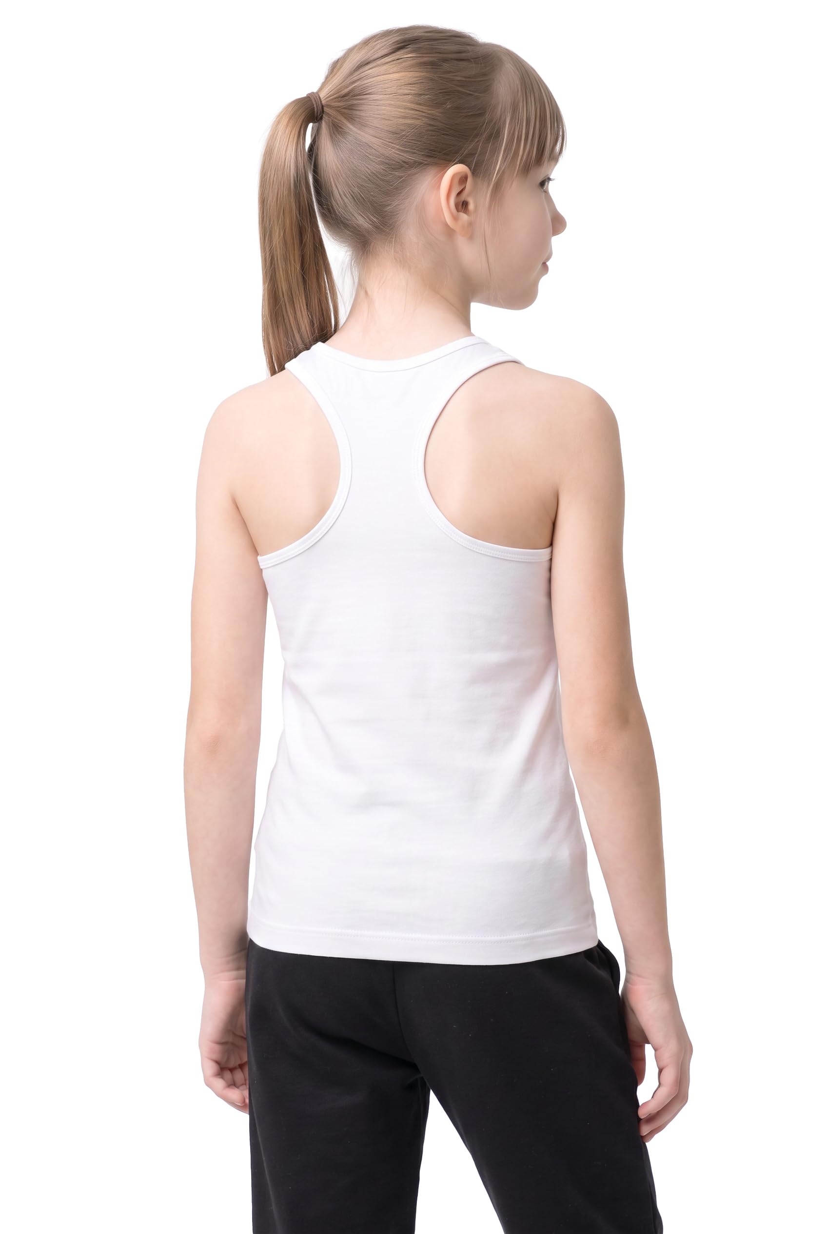 Kurve Premium Girls Seamless Supersoft Wide Strap Comfortable Racerback Tank (Made with Love in The USA)