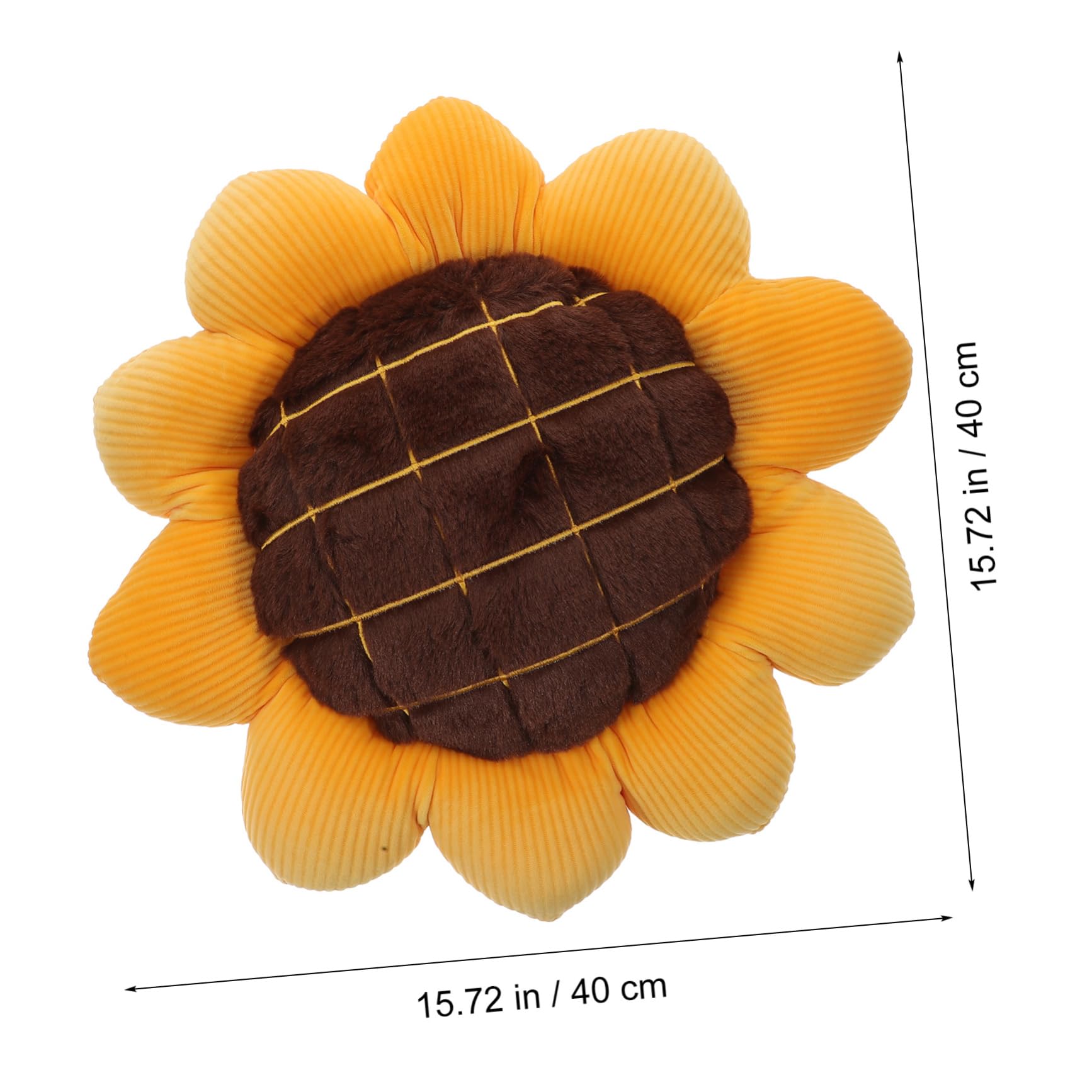 Amosfun Sunflower Seat Cushion Round Pillow for Office Chair Sofa Bed Car Fresh Color Fade-Resistant
