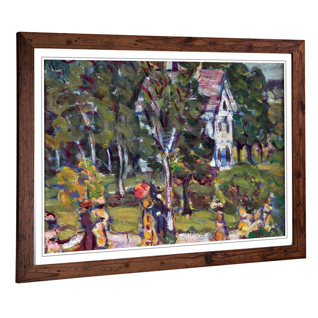 Big Box Art Framed Print of Maurice Pendergrast Sunday Afternoon Design | Wall Art Picture | Home Decor for Kitchen, Living Room, Bedroom, Hallway, Walnut, A2 / 24.5x18 Inch / 62x45cm
