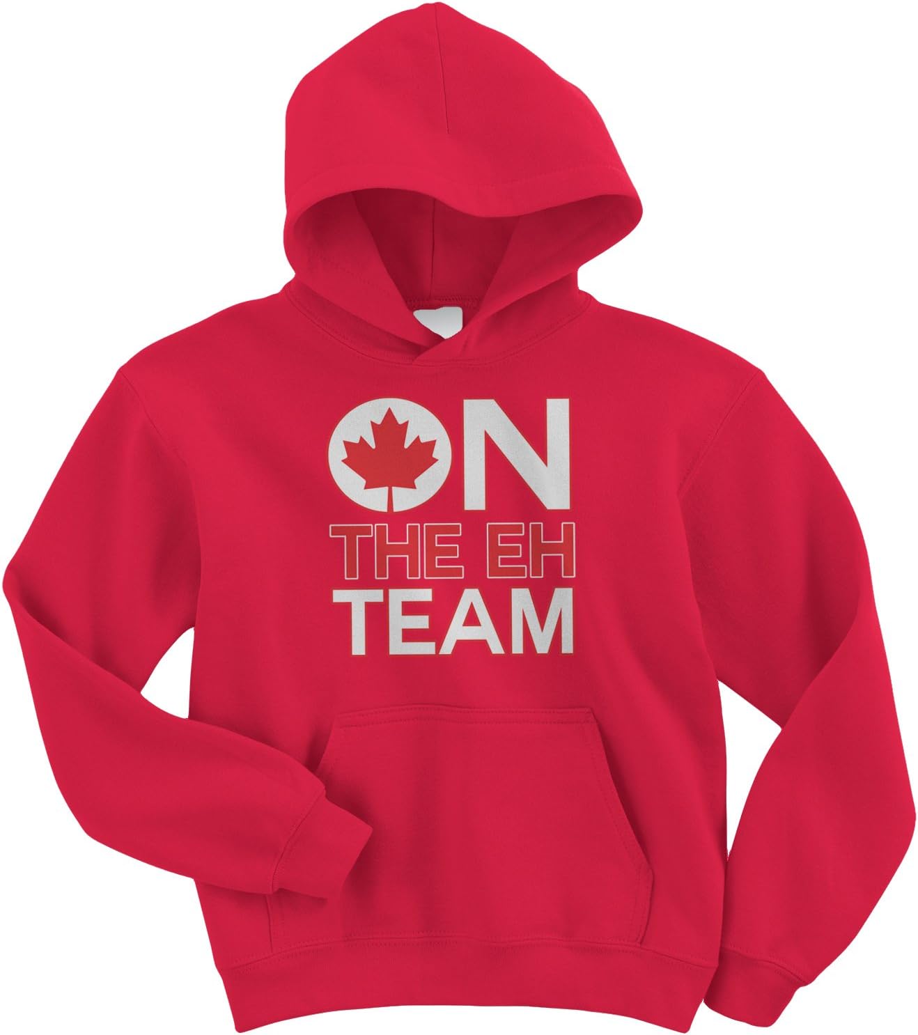 Threadrock Big Boys' On The Eh Team (Canada) Youth Hoodie Sweatshirt