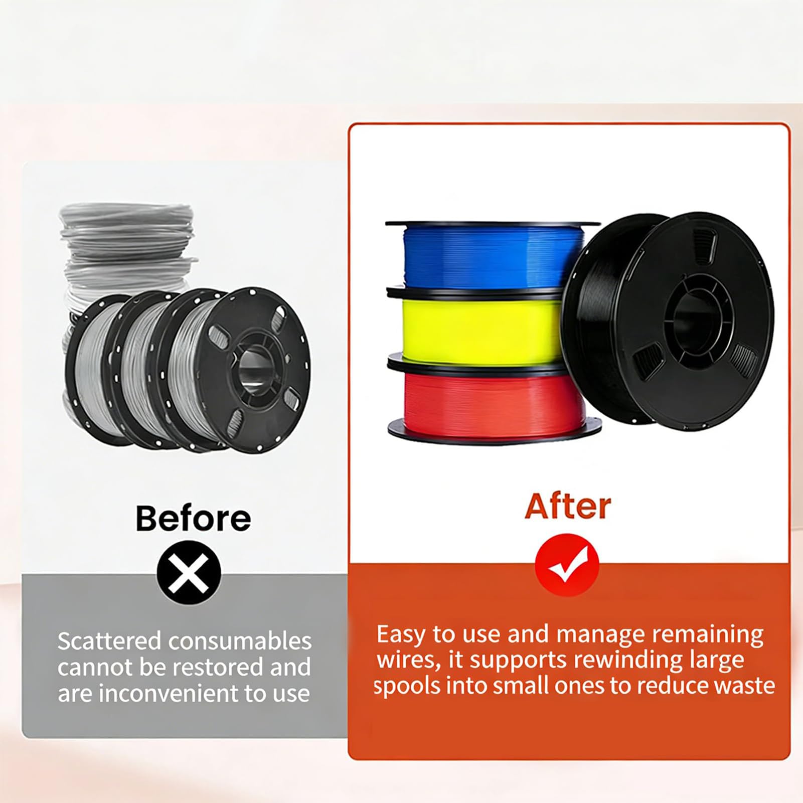 Retraktor Filamentu Do Drukarki 3d & Nawijarka Do Szpul, Elektryczna Nawijarka Materiałów Eksploatacyjnych Z Uchwytem, Regulowana Prędkość, Zdejmowana Modułowa Konstrukcja, Do Szpul 20 Cm