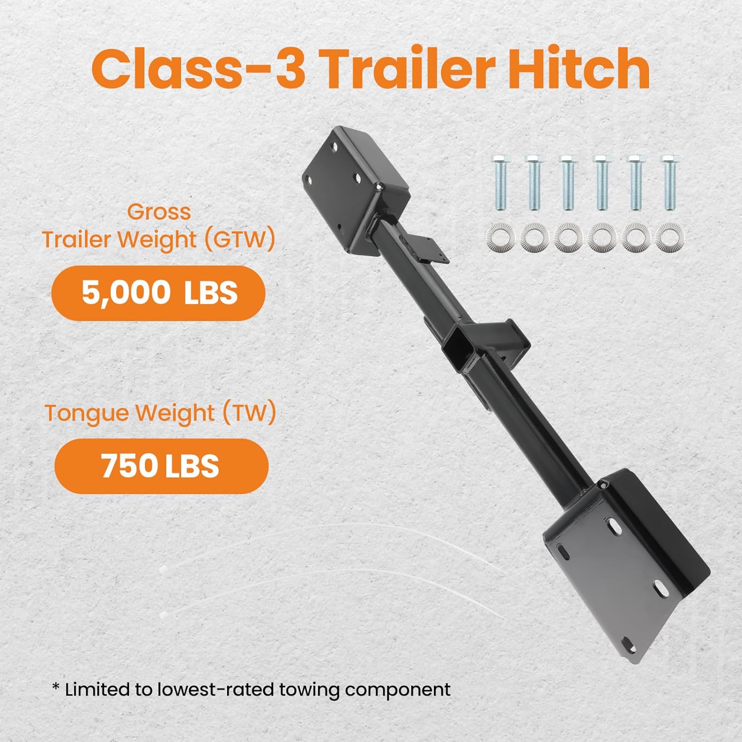 maXpeedingrods Class 3 Trailer Hitch Receiver, 2 Inch Receiver, Tow Hitch for Subaru Ascent 2019-2024, 5000 LBS GTW