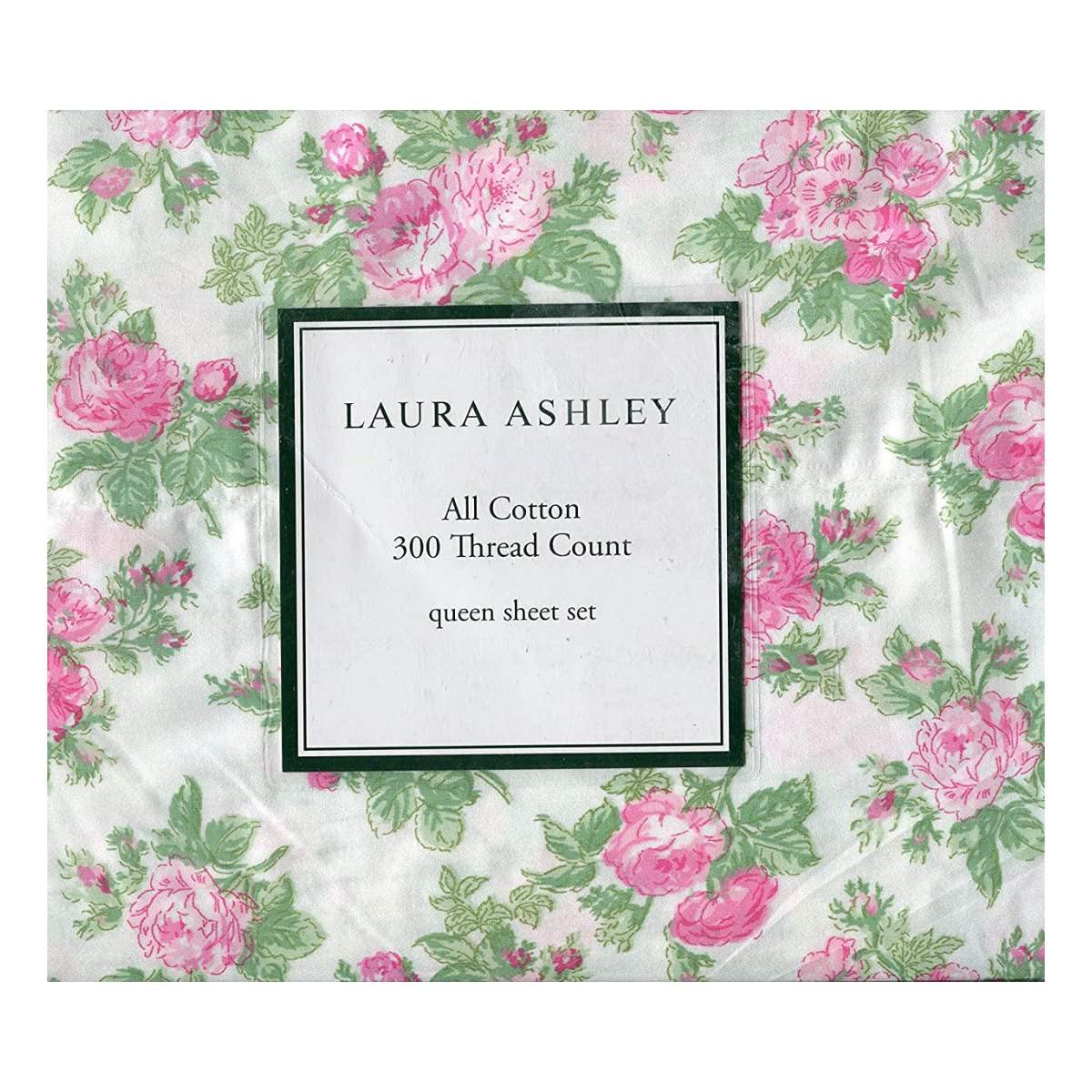 Amazon｜Laura Ashley Iona ピンクフローラルローズシーツセット