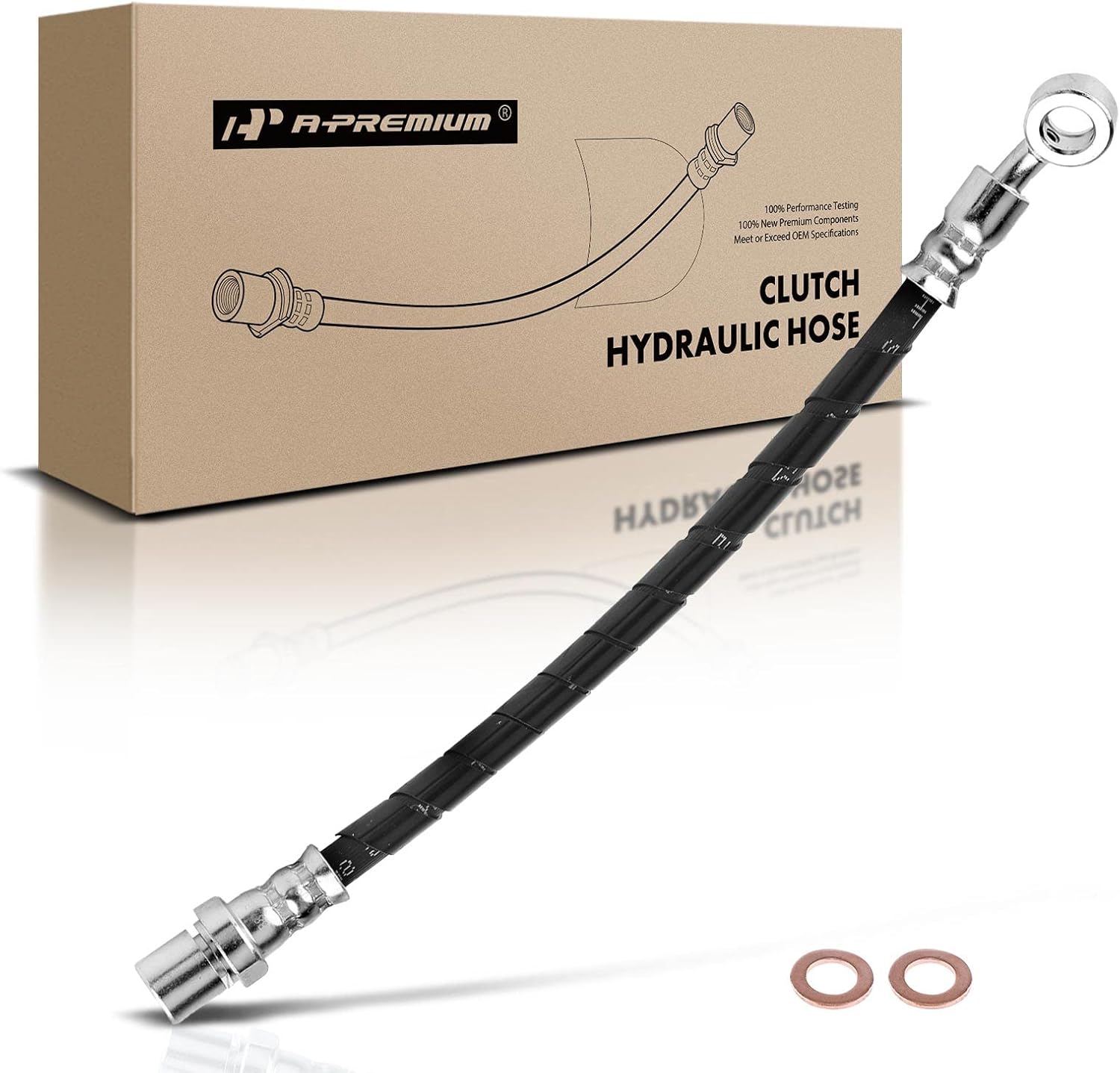 A-Premium Clutch Hydraulic Hose Line Compatible with Subaru Impreza 2004-2005 H4 2.5L Turbocharged, Replace# 37251FE001