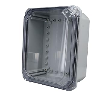 Clear Screwed Cover IP68 NEMA 6P PC Enclosure with Adjustable Panel Height 11 x 9 x 5.7