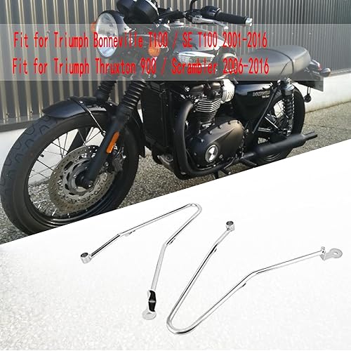 Miniatura 2 de Barras de alforjas para motocicleta, barras de soporte para alforjas izquierda y derecha, soportes de montaje para Triumph Bonneville T100SE