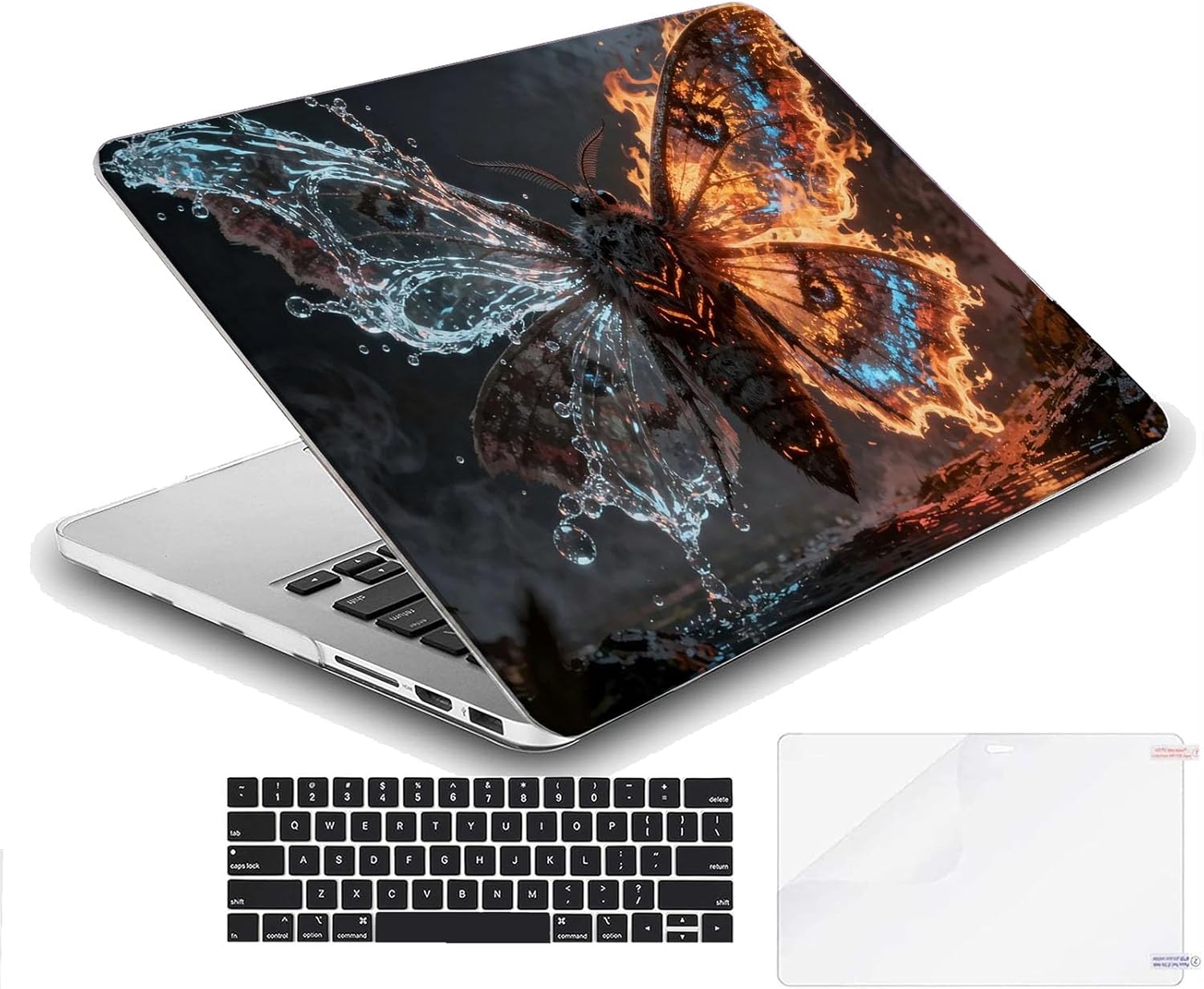 Compatible with MacBook Neo 13-inch, Hard Shell Case with Keyboard Cover and Screen Protector (A3404 A18 Pro chip, 2026 Release) - Death Moth MC21898