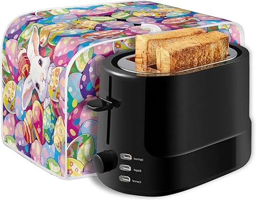 Vista 206 de UNICEU Funda acolchada para tostadora con patrón de café, se adapta a la mayoría de tostadoras estándar de 4 rebanadas patrón de café,Hojas de otoño