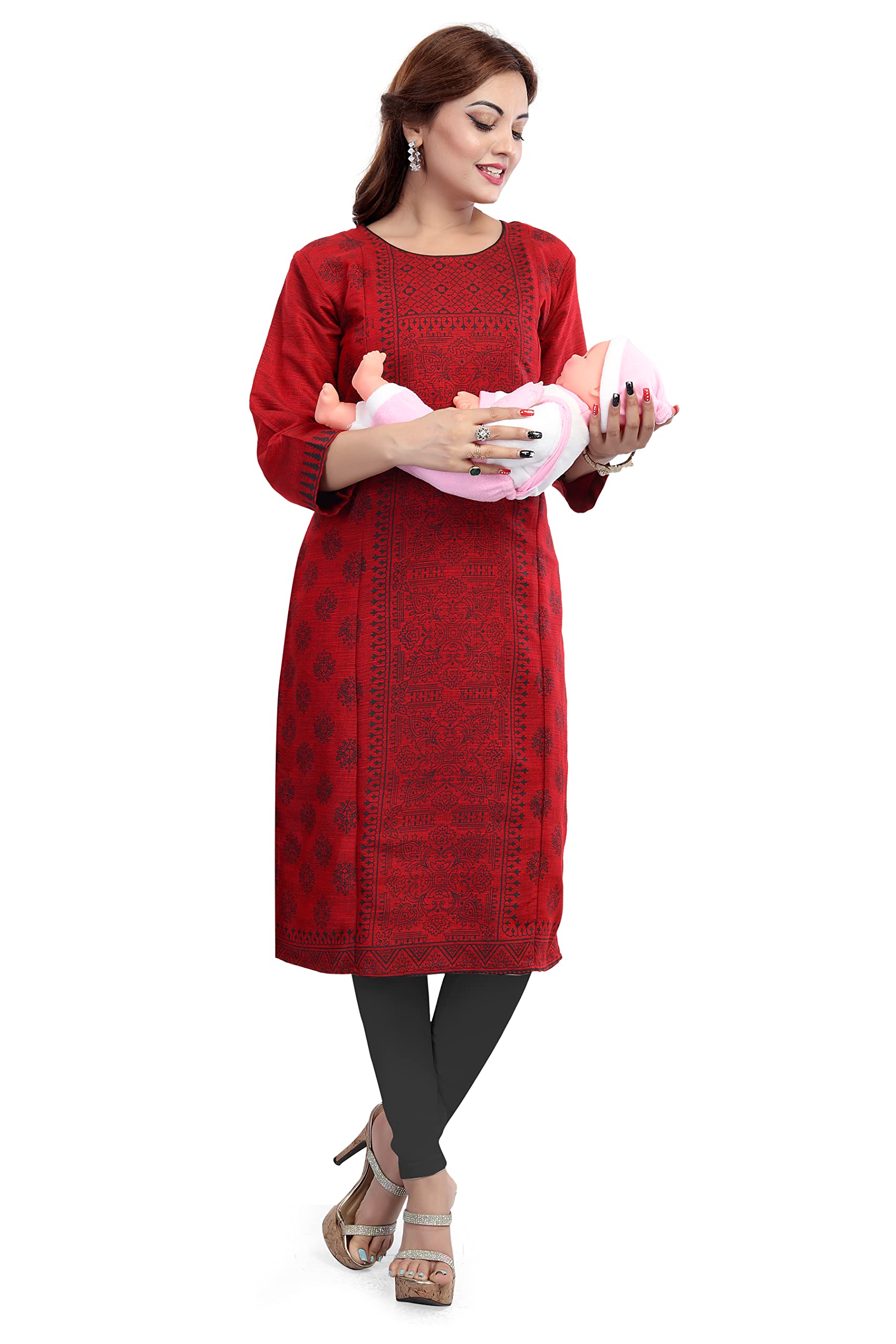 Women Rayon Cotton Straight Kurti-image-37