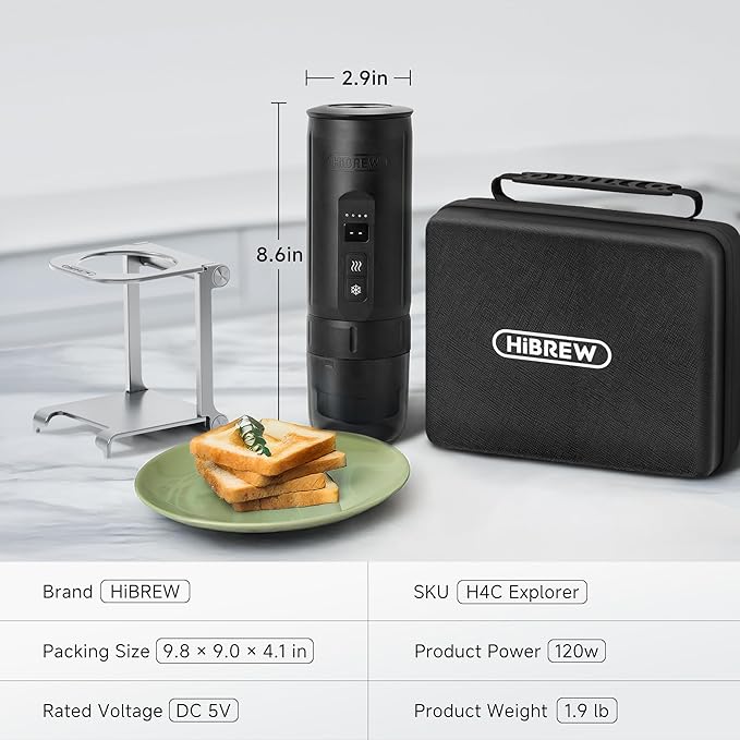 Cafetera Portátil para Espresso con Batería Recargable - 100ml y Ajustable miniatura 6