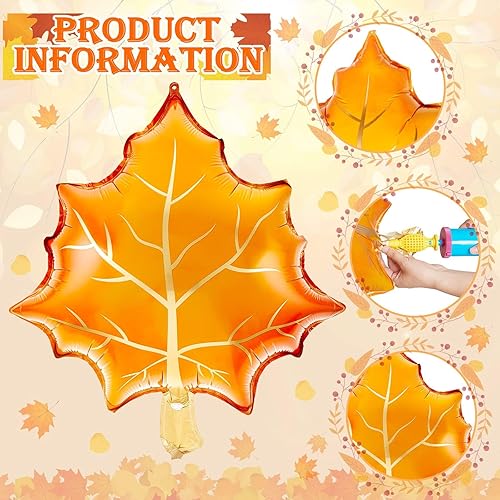 Miniatura 5 de 18 globos de papel de aluminio de Acción de Gracias, hojas de arce, calabaza, bellota, ardilla, globos para otoño, decoración temática de Acción de