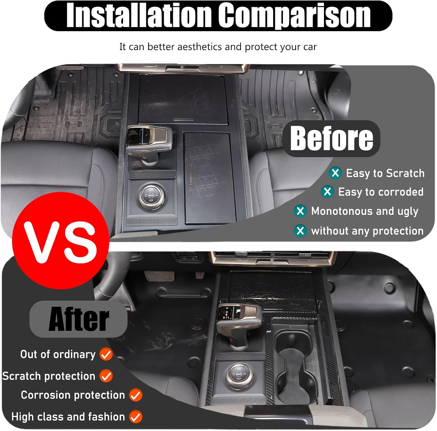 for Hummer EV Accessories Center Console Gear Shift Panel Cover Trim Frame for Hummer EV SUV Truck 2022-2024 2025 Gear Shift Control Anti-Scratch Panel Decorative Sticker (Carbon Fibre Pattern )