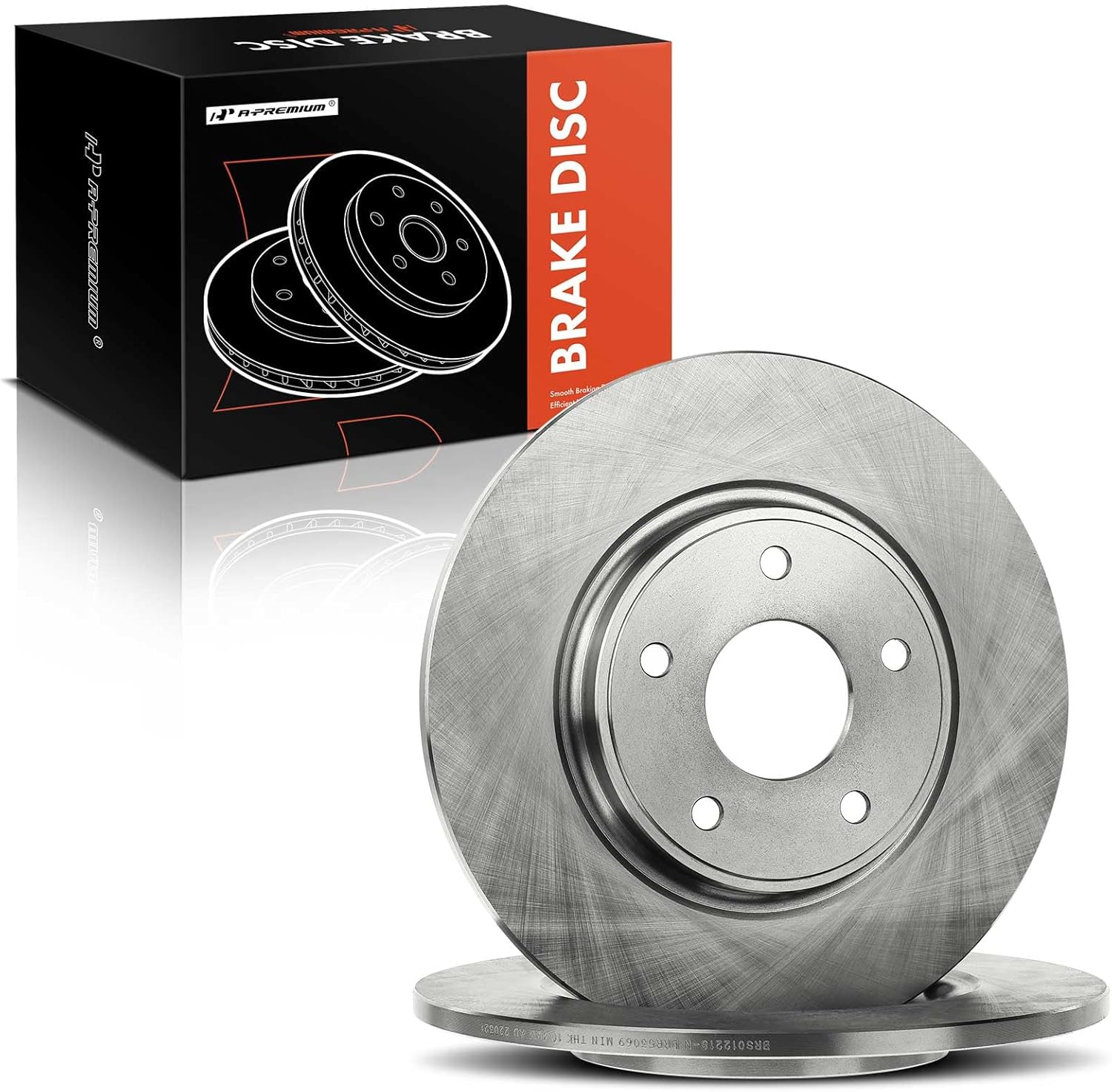 A-Premium 12.91 inch (328mm) Rear Solid Disc Brake Rotors Compatible with Select Dodge, Ram, Volkswagen and Chrysler Models - Town & Country, Grand Caravan, Journey, C/V, Routan, 2-PC Set