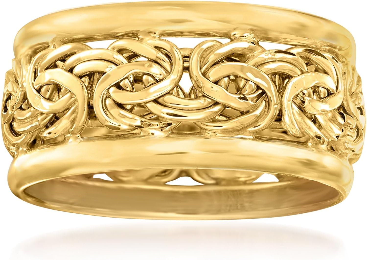 Ross-Simons 10kt Yellow Gold Byzantine Bordered Ring