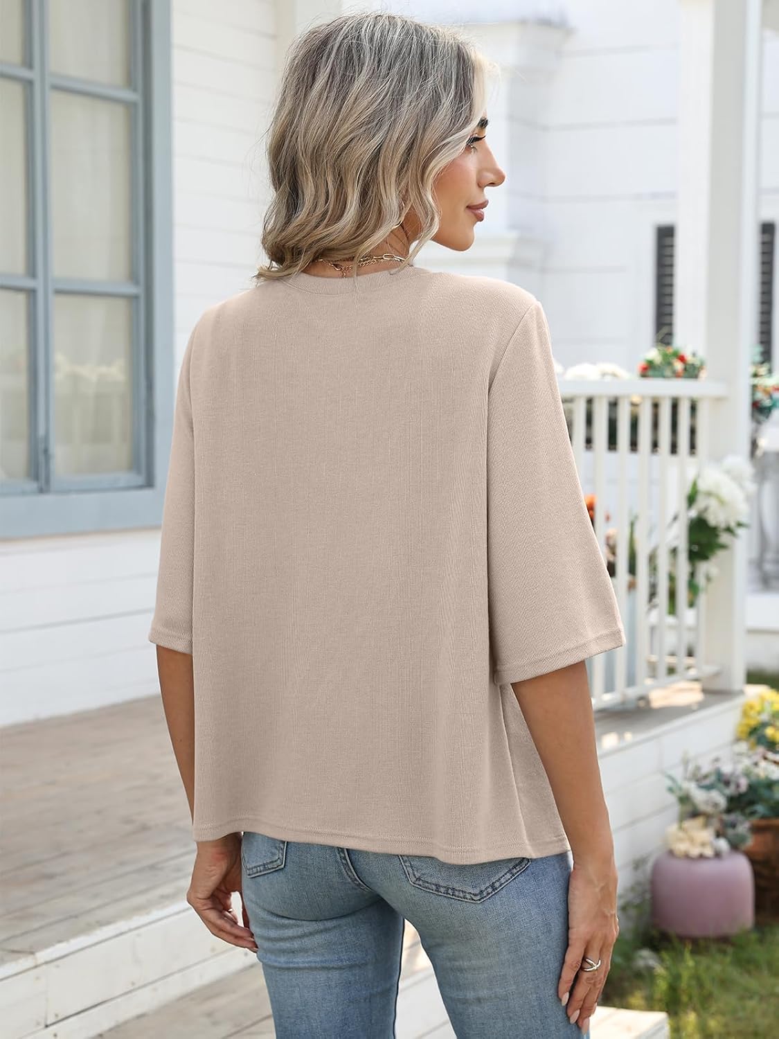 Yekaty Womens Short Sleeve Cardigan Sweaters Summer Lightweight Knit Solid Cropped Button Up Cardigans