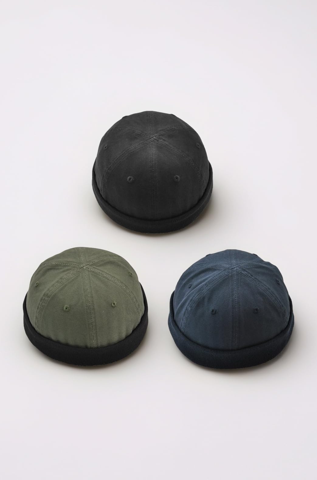 Men Retro Docker Leon Beanie Cap Pure Cotton Hat Black| Mens Accessories | Hats|1 Piece Men Beanie Cap