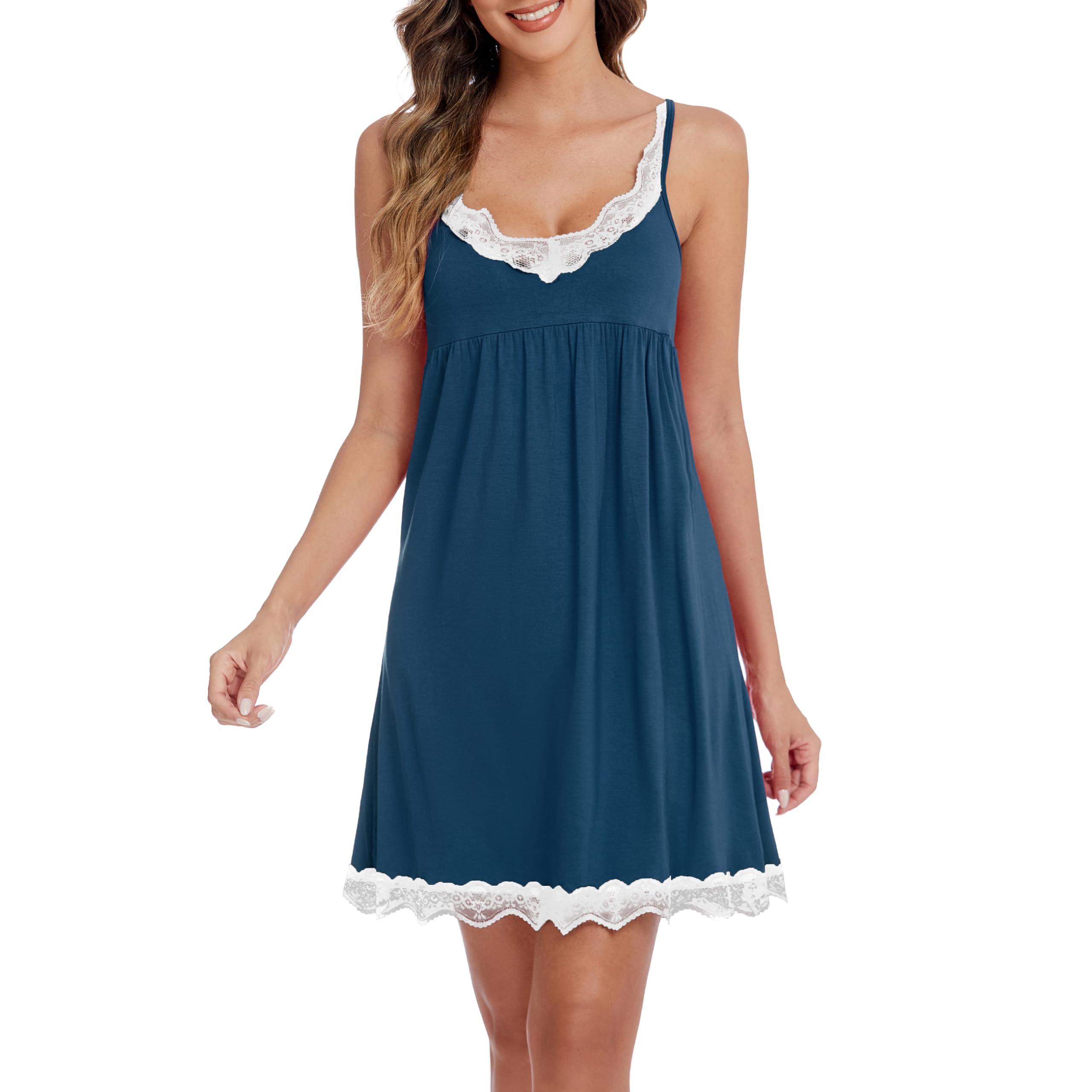 SHCNSJC Nachthemd Damen Sexy Sommer Unterkleid Damen Spaghet