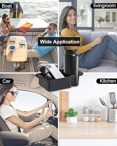 Vista 5 de Boat Caddy Organizer, Marine Seat Cup Holder for B100 B200 B300, Boat Storage Organizer Universal Fit for Bass Kayak Pontoon Jon Boat