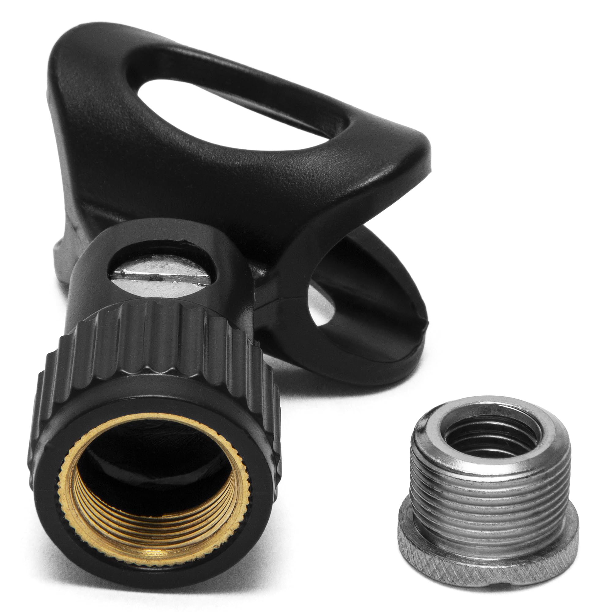 Klips do mikrofonu tygrys Quick Release - kąt regulowany klips mikrofonowy - standardowy gwint 5/8" | Uchwyt mikrofonowy z szybkim zwalnianiem i regulowanym kątem. Standardowy gwint 5/8" pasuje do większości statywów.
