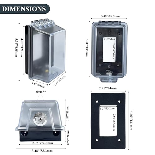 Miniatura 4 de Caja de seguridad para bebé, cerradura de llave para una mejor prueba de niños pequeños, operación más fácil, instalación simple de 4 pasos con