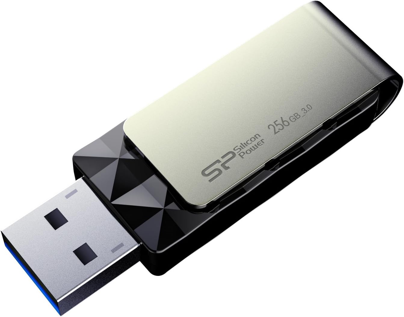 Silicon Power Blaze B30 USB Flash Drive 256 GB USB Type-A 3.2 Gen 1 (3.1 Gen 1) Black Silver