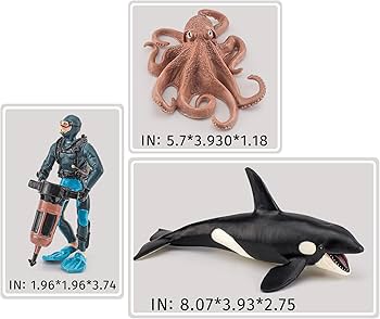 Amazon.co.jp: 海 動物 フィギュア おもちゃ プレイセット 3点