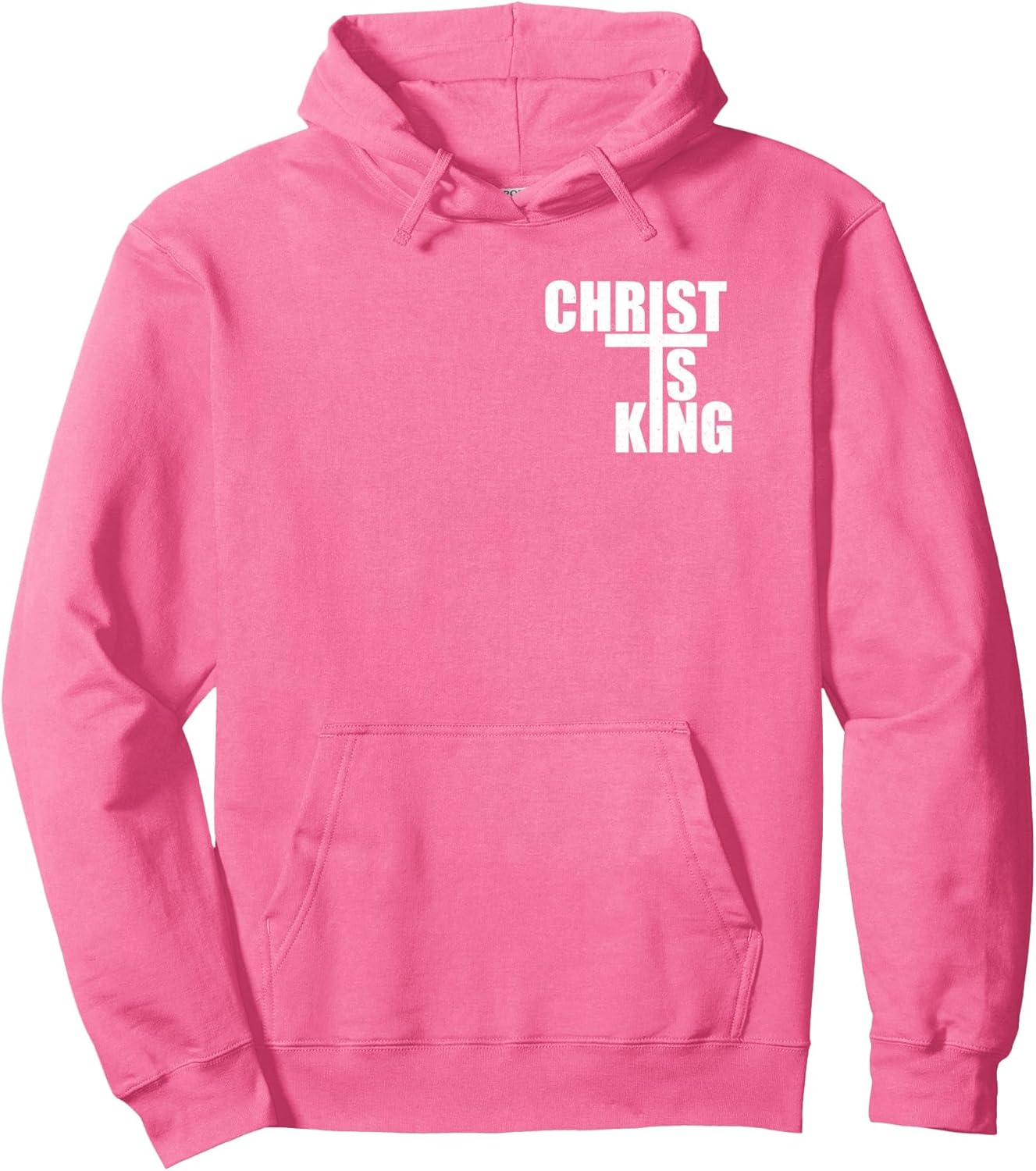 CHRIST IS KING JESUS IS KING CROSS CRUCIFIX Pullover Hoodie