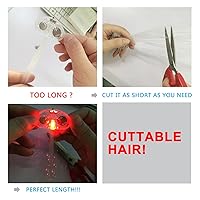 Vista 7 de Paquete de 10 luces LED para el cabello, pasadores ópticos intermitentes para fiestas, bailes de bar y accesorios para el cabello iluminados
