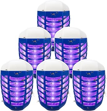 2026 Upgraded Bug Zapper Indoor Plug in Mosquito Zappers Electric Flying Insect Trap Electronic Mosquitoes Killer Fly Zappers with Led Light for Living Room Kitchen Bedroom Baby Room Office 6 Pack