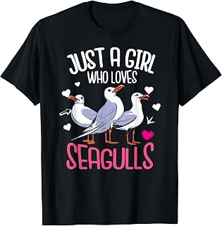 Just A Girl Who Loves Seagulls – Funny Seagull Gift T-Shirt