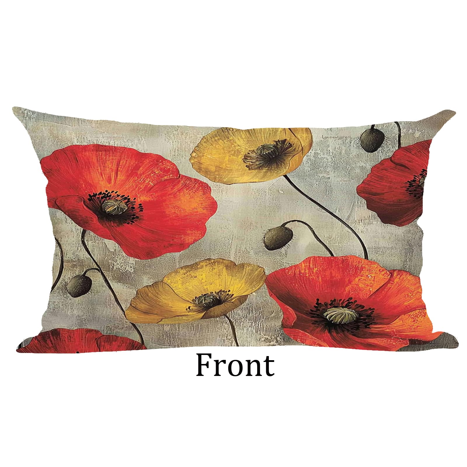 Ramirar - Funda De Almohada Decorativa Para El Hogar, Sala De Estar, Cama, Sofá De Algodón Y Lino, Color Amarillo Y Naranja, Color Amarillo