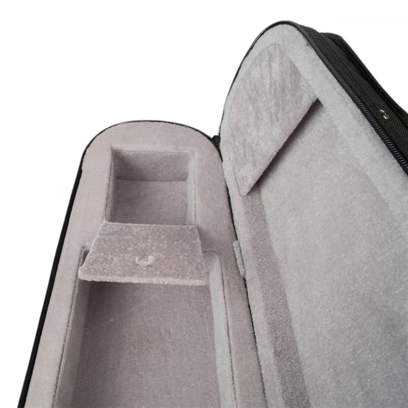 Estuche para Violín Estuche for violín Estuche rígido for violín con Forma Triangular Profesional - Piezas Interiores Plateadas for violín(Black Silver 44 Siz)