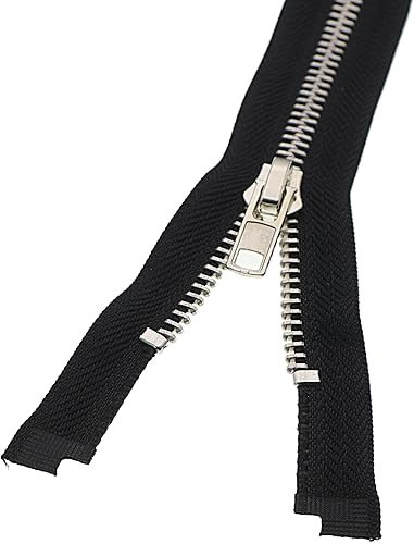 Miniatura 10 de Leekayer #8 Cremalleras de 32 pulgadas para chaquetas, abrigos de costura, manualidades, chaqueta separadora plateada, cremallera de 31.9in,