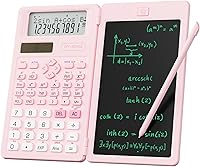 Vista 1 de Pink Scientific Calculators for Girls Students, 82 MS Foldable Cute Science Calculator with Notepad Middle and High School Supplies
