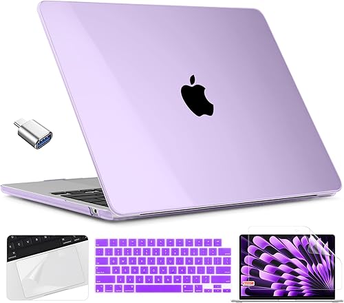 Miniatura 25 de TWOLSKOO Compatible con funda para MacBook Air M4 de 15 pulgadas versión 2025-2023 M4 A3241 M3 A3114 M2 A2941, carcasa rígida de plástico