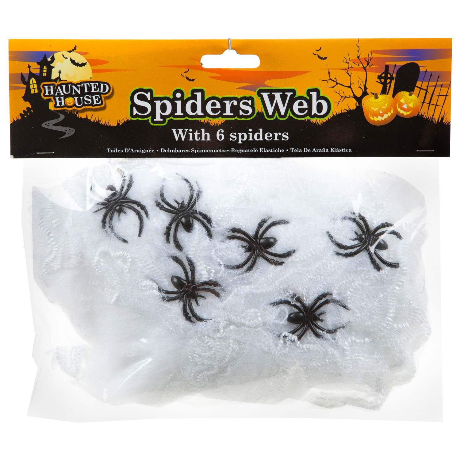 VFM - Jumbo Spiders Web With Spiders, Decorative Spiders Web, Halloween Decorations, Halloween Accessories, Spooky Decorations, Halloween Party Supplies