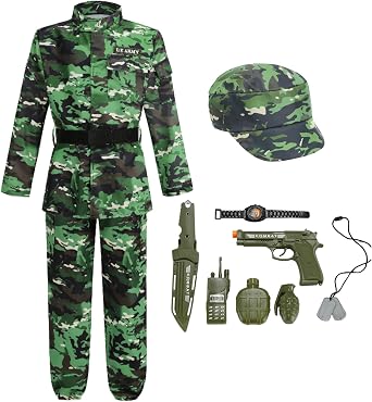 Army Costume for Kids Camo Trooper Soldier Special Forces Costume Halloween Cosplay