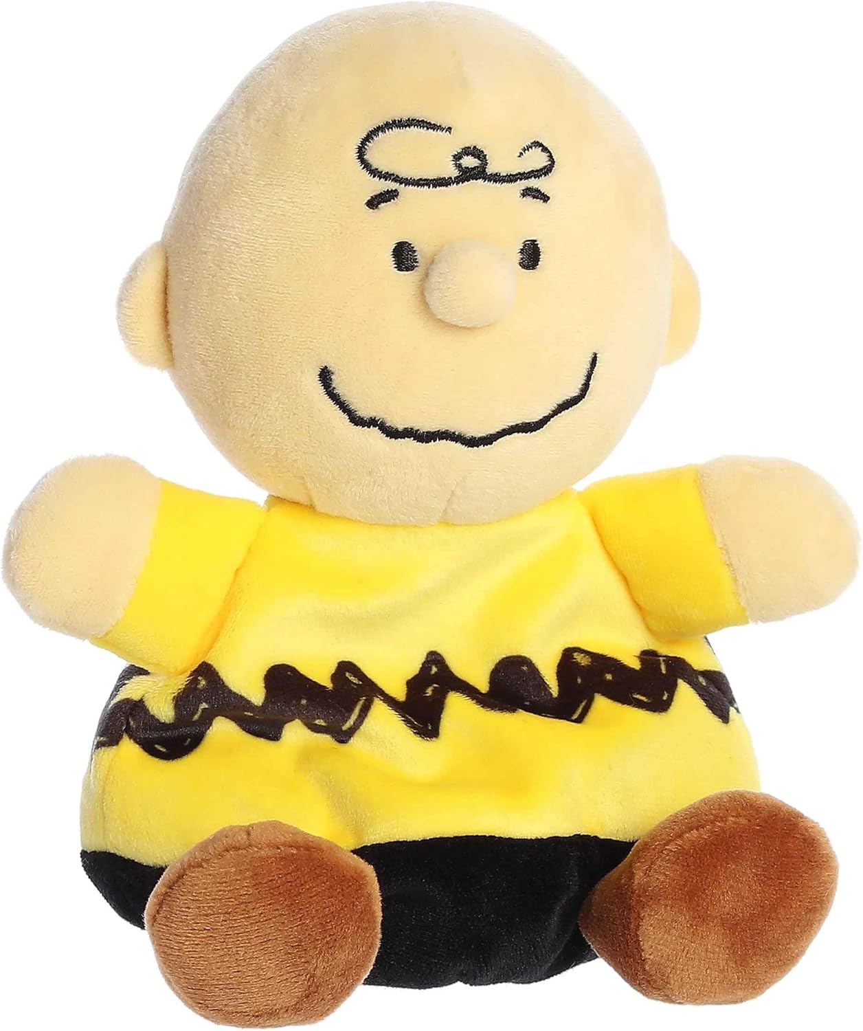 Aurora® Adorable Peanuts® Palm Pals™ Charlie Brown Stuffed Animal - Officially Licensed Toys for All Snoopy Fans - Nostalgic Gift for Adults and Birthday Celebrations - Multicolor 5 Inches