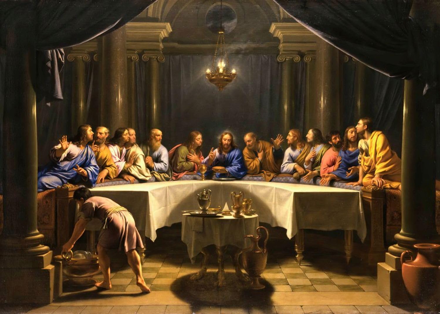 1000 Piece - Museum Jigsaw Puzzle: The Last Supper Puzzle for Adults ca. 1678 by Jean-Baptiste de Champaigne Religious Art Jesus | Christian Puzzle -