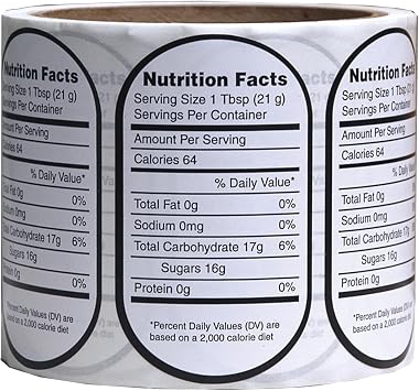 Mann Lake Nutrition Honey Labels, Self-Adhesive, Easy-to-Apply, Boost Honey Sales, Multi-Surface Applicable, Roll of 250, Large 1 3/4" x 3"