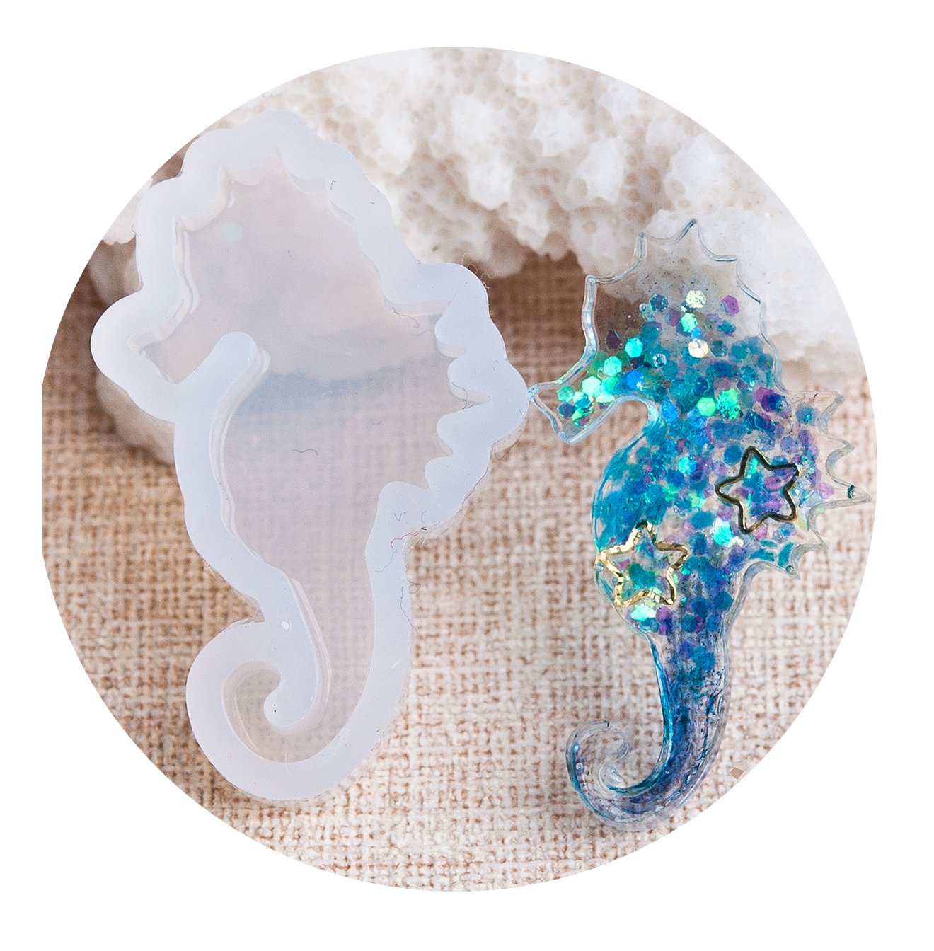 Best Wing Silicone Resin Mold for Jewelry Making (Seahorse)
