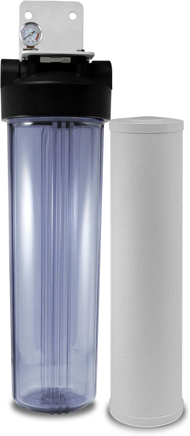 Max Water 1 Stage Whole House 20" BB Water Filter System with 20x4.5 AntiScale