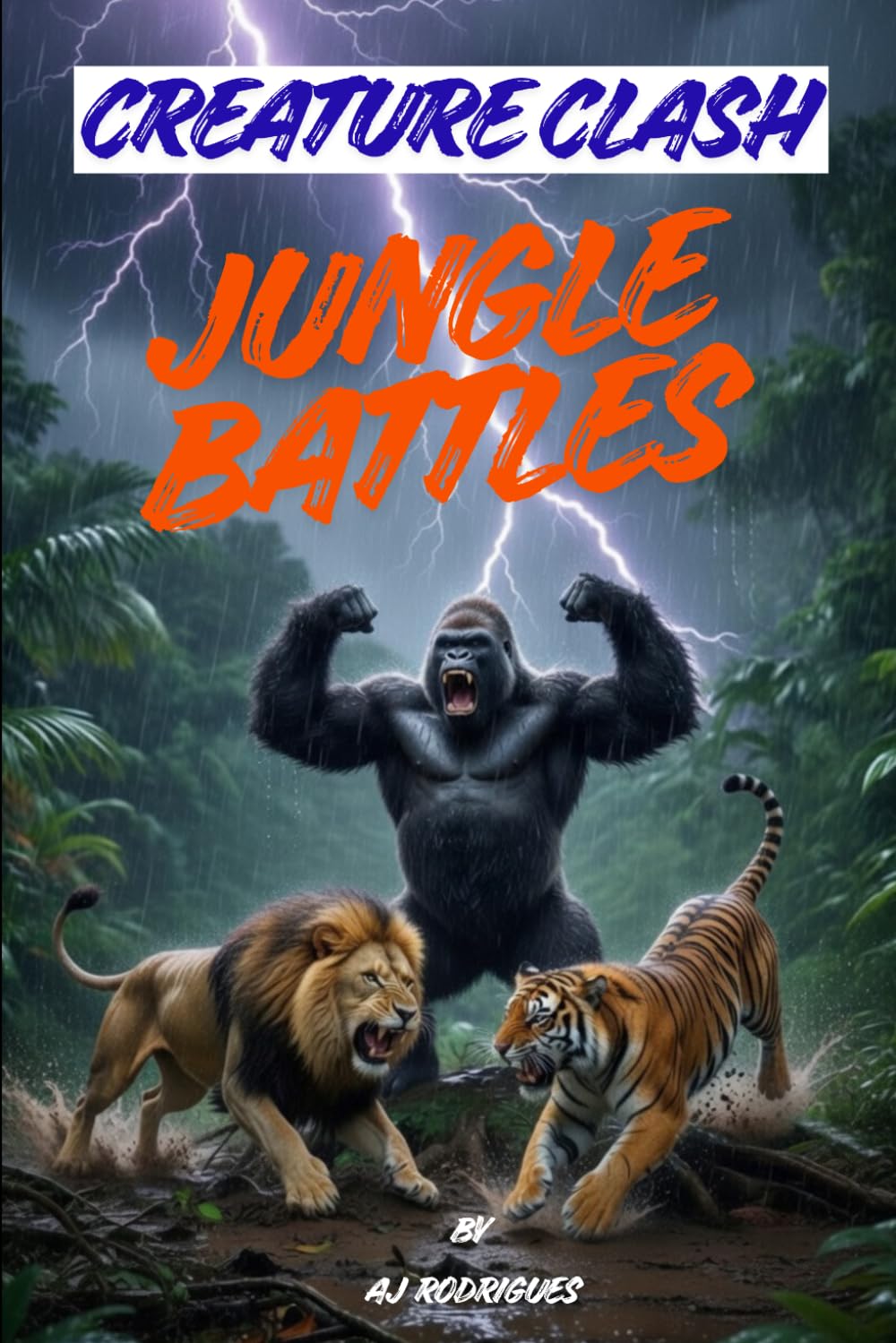 Creature Clash Jungle Battle: Epic Tiger vs. Lion and Gorilla vs. Crocodile: Tournament with Real Animal Facts!