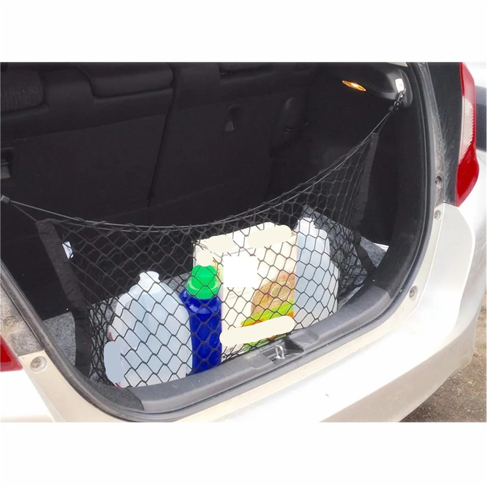 4PCS Universale Bagagliaio di Un'auto Cargo Net Organizer Elastico Bagagli Rete Maglia con Ganci for Il Fissaggio Oggetti Evitare Lo Scivolamento in SUV per Autos Universali, SUV