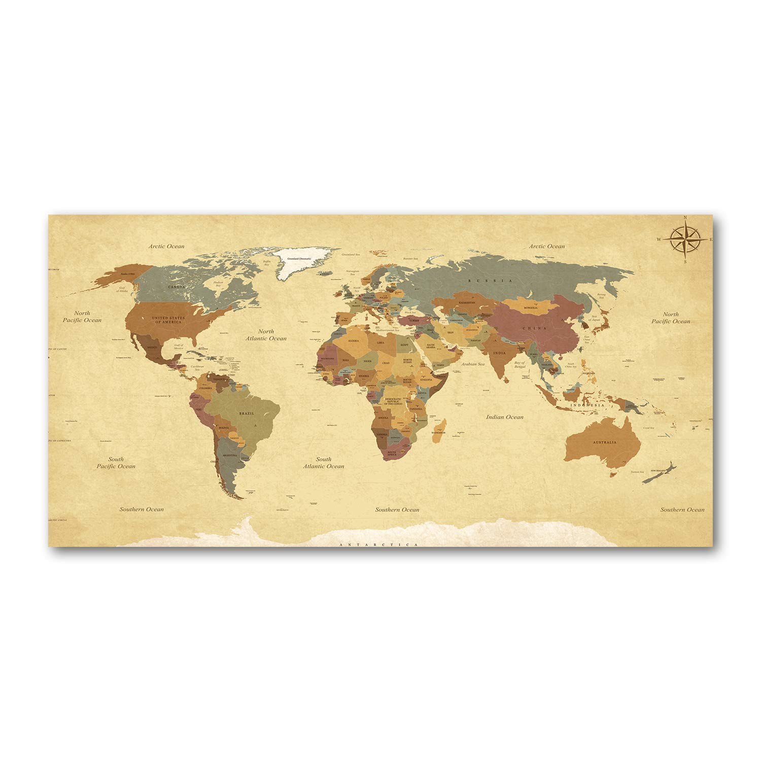 Tableau acrylique Tulup 120x60cm beige incassable pour déco murale